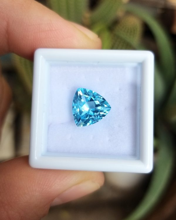 Topacio azul, trillón facetado 10mm - Imagen 2