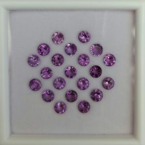 Amatista facetada, corte diamante 5mm