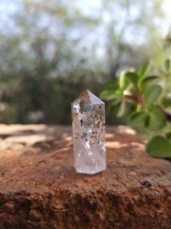 Punta de cuarzo pirita 25x10mm