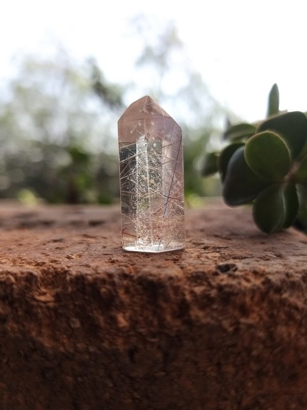 Punta de cuarzo rutilado 25x10mm (A)