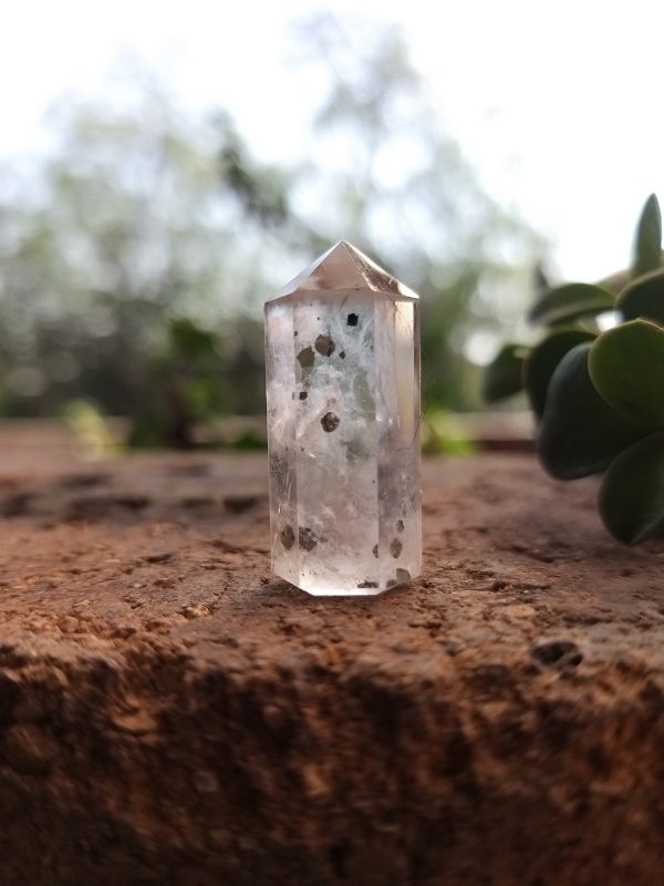 Punta de cuarzo pirita 25x10mm