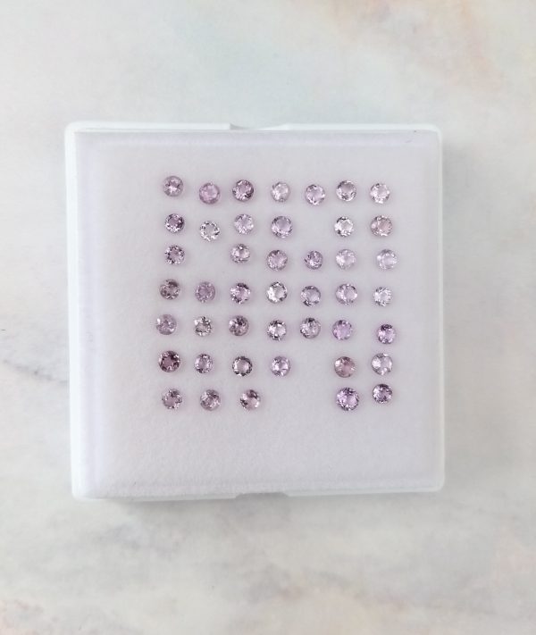 Amatista facetada, corte diamante 3mm Brasil - Imagen 2