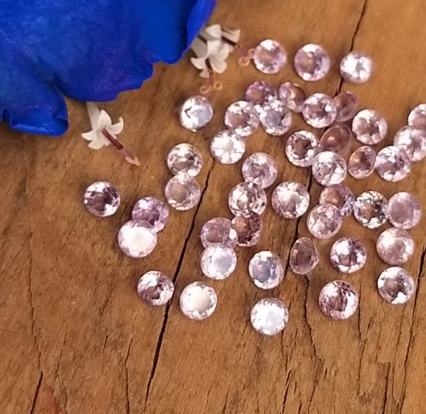Amatista facetada, corte diamante 3mm Brasil - Imagen 3