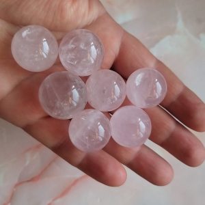 Esferas cuarzo rosa 21mm