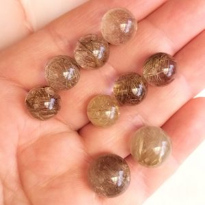 Esferas de cuarzo rutilado