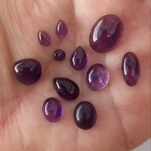 Amatista cabuchón, lote 2