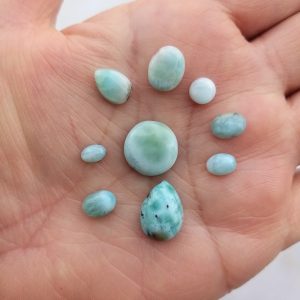 Larimar cabuchón, lote n°05