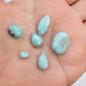 Larimar cabuchón, lote n°07