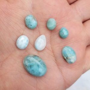 Larimar cabuchón, lote n°09