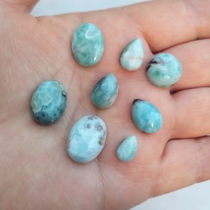 Larimar cabuchón, lote n°18