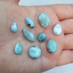 Larimar cabuchón, lote n°19